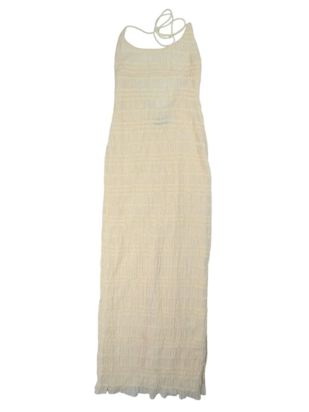 White Fox Boutique Never Say Goodbye Halter Maxi Dress in Cream